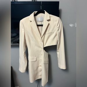 Cream blazer dress